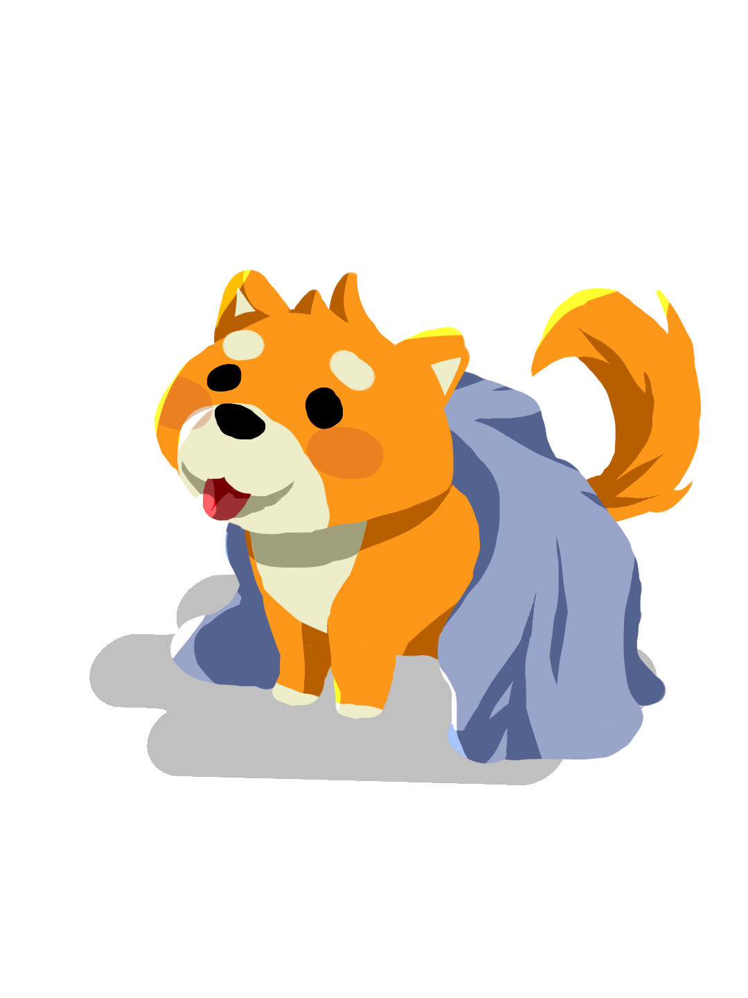 Dog character from puzzle game Warmth