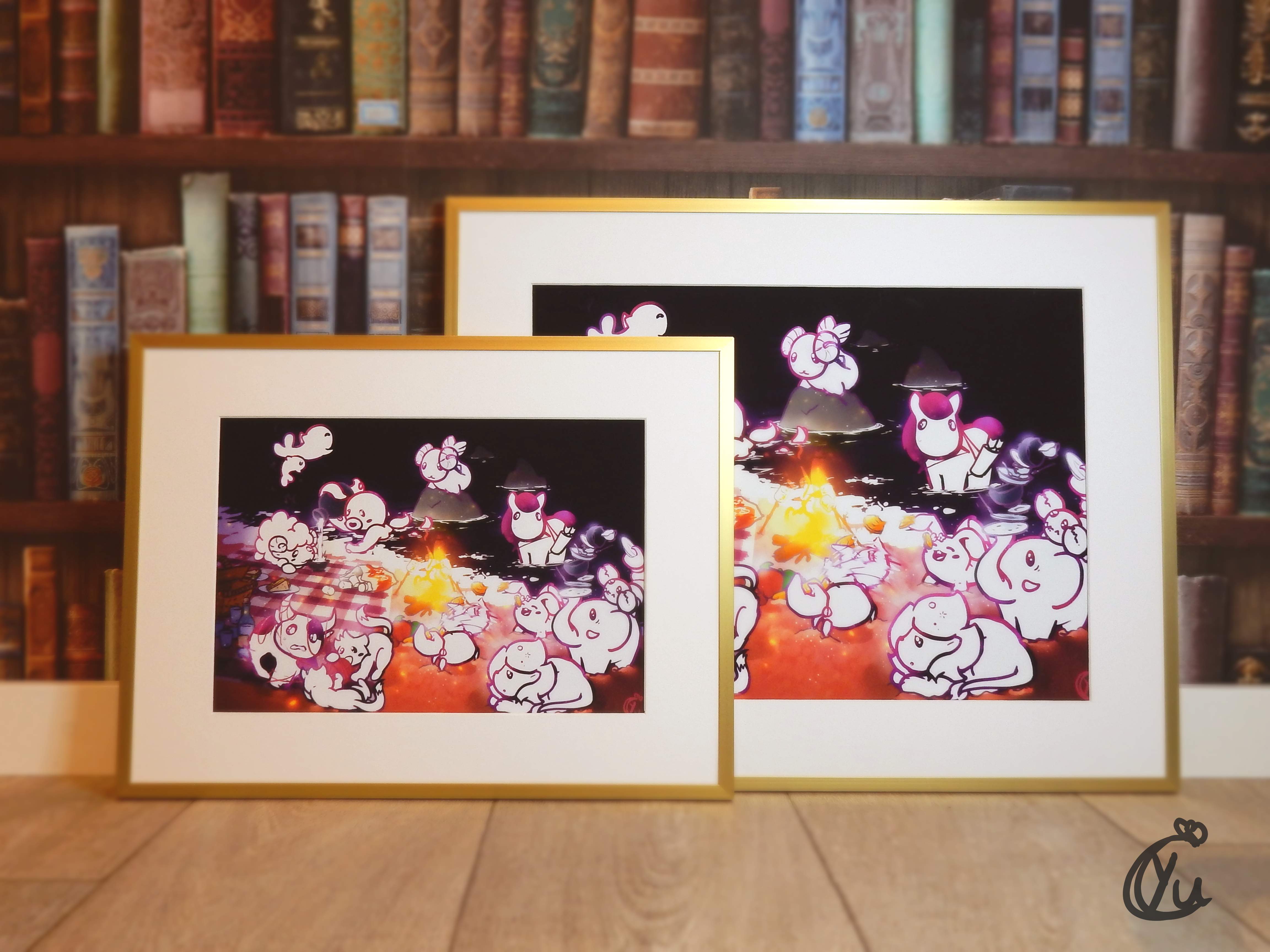 Celestial picknick art prints, 2 sizes available