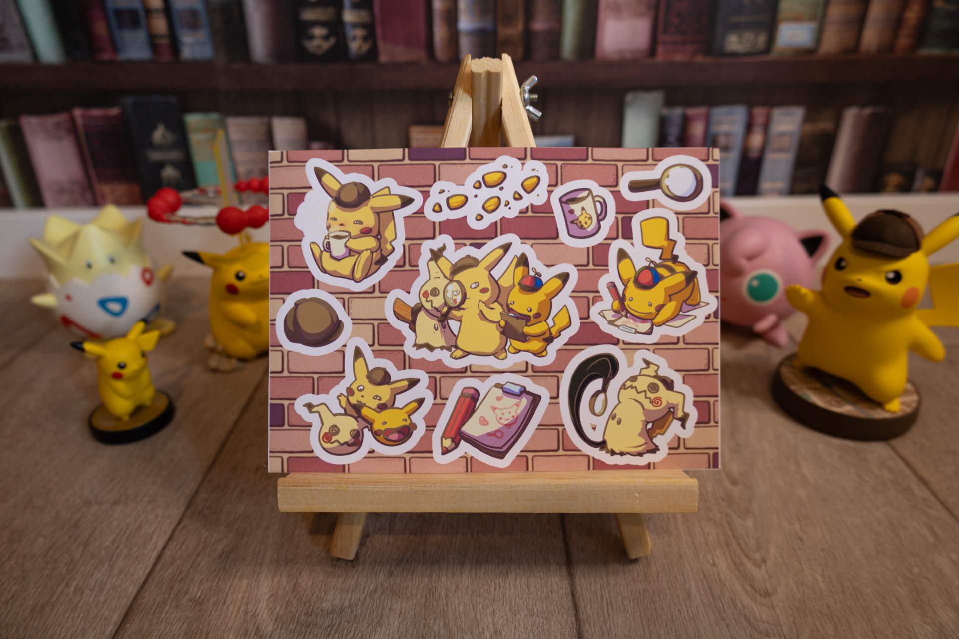 Detective Pikachu(s) stickers, both singles and stickersheets available